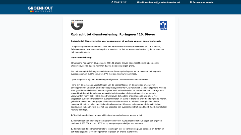 Online ondertekenen - rechtsgeldige handtekening voor opdracht tot dienstverlening of koopcontract