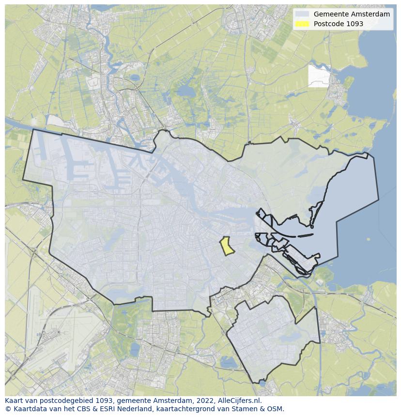 Postcode kaart 1093