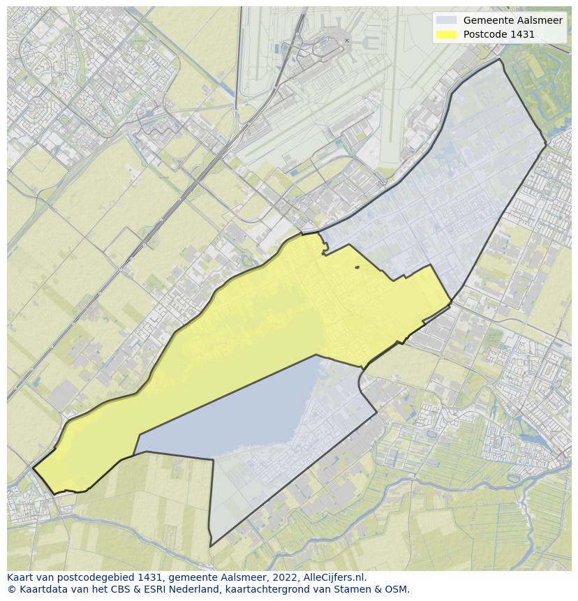 Postcode kaart 1431