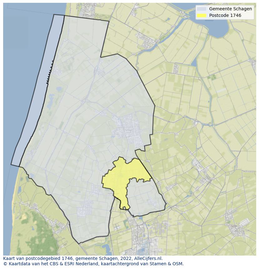 Postcode kaart 1746