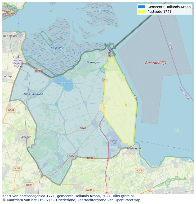 Postcode kaart 1771