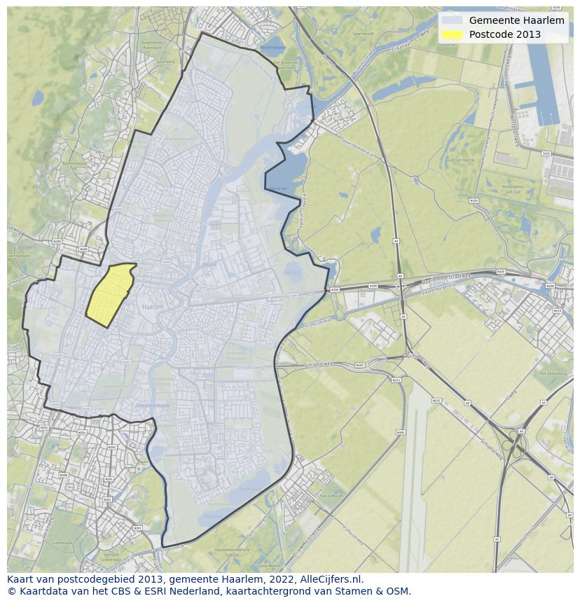 Postcode kaart 2013