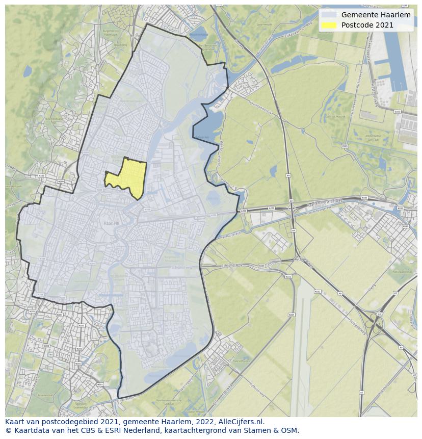 Postcode kaart 2021