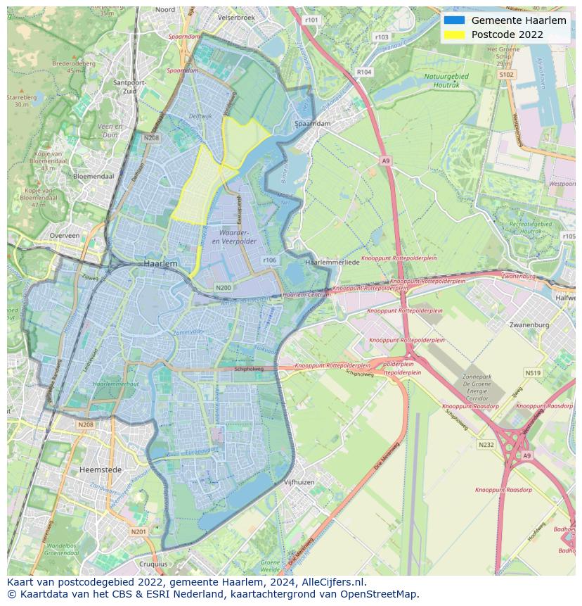 Postcode kaart 2022