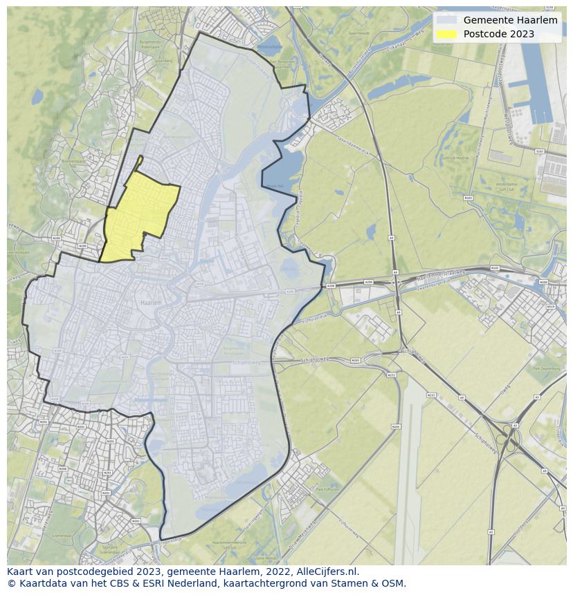 Postcode kaart 2023