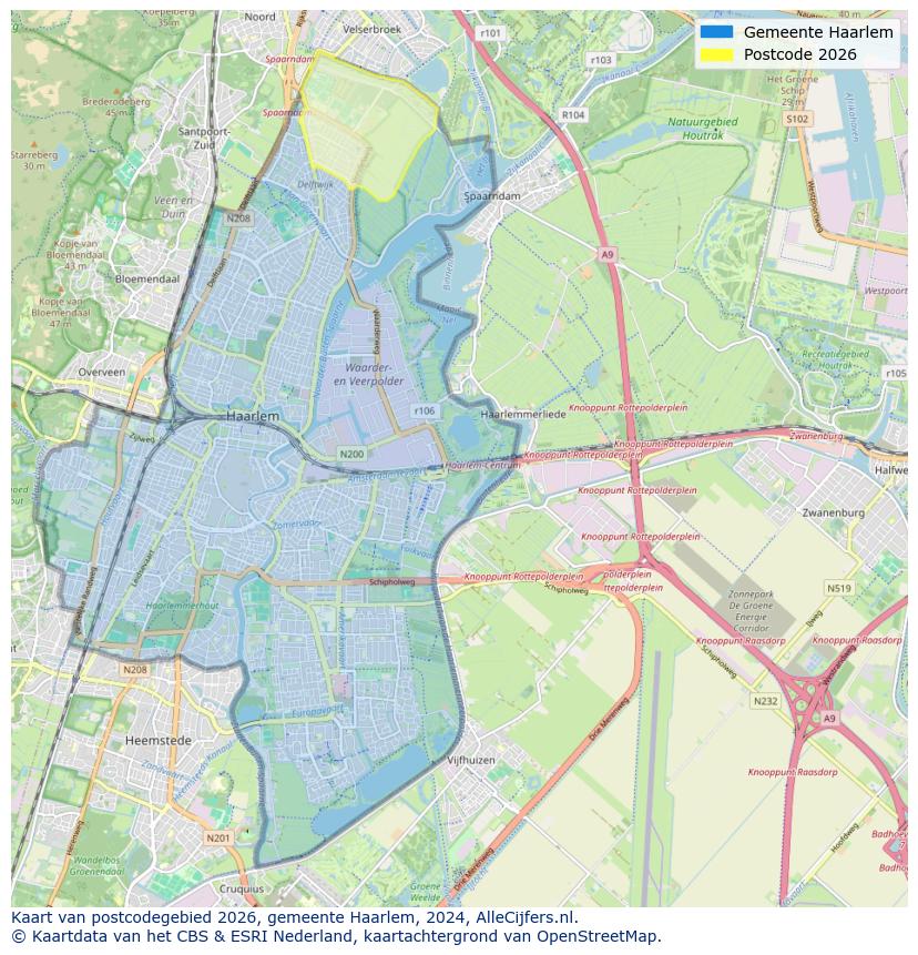 Postcode kaart 2026