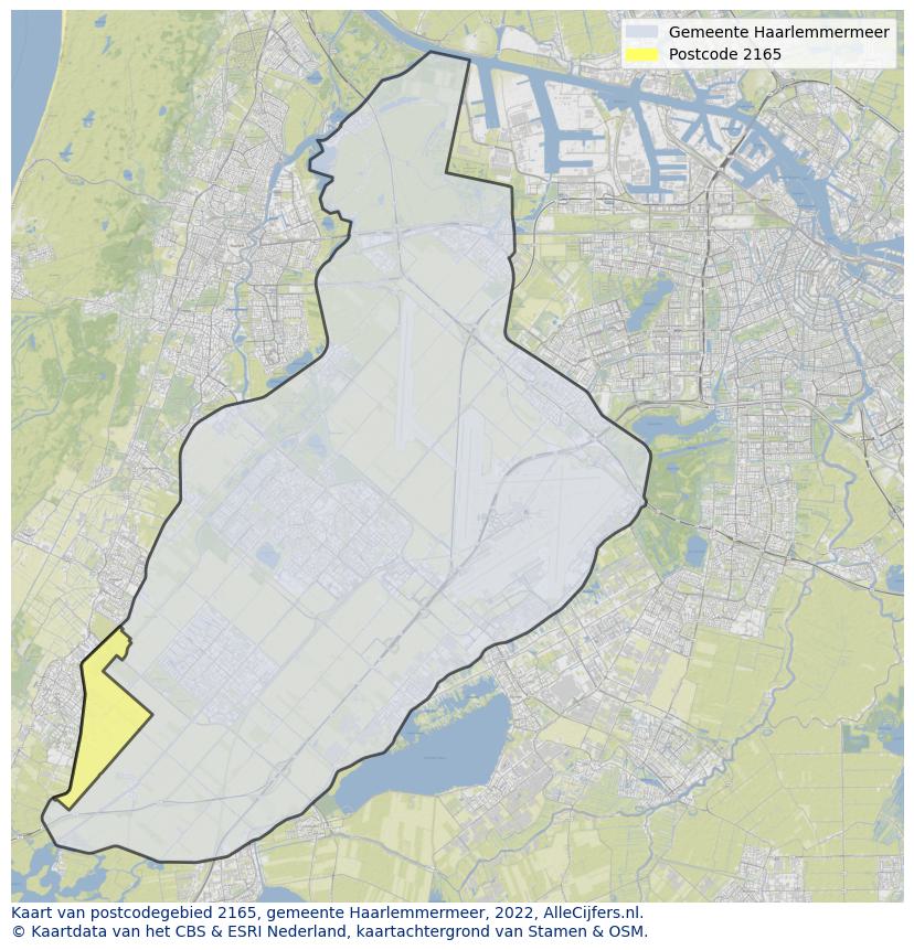 Postcode kaart 2165