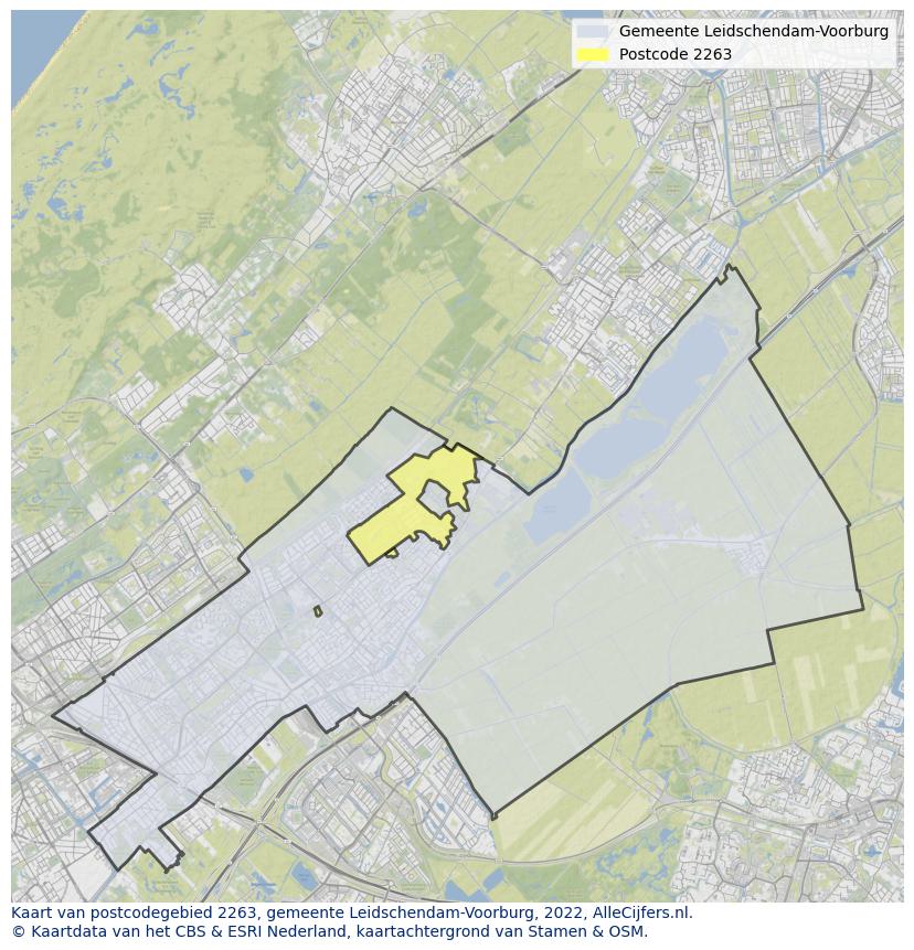 Postcode kaart 2263