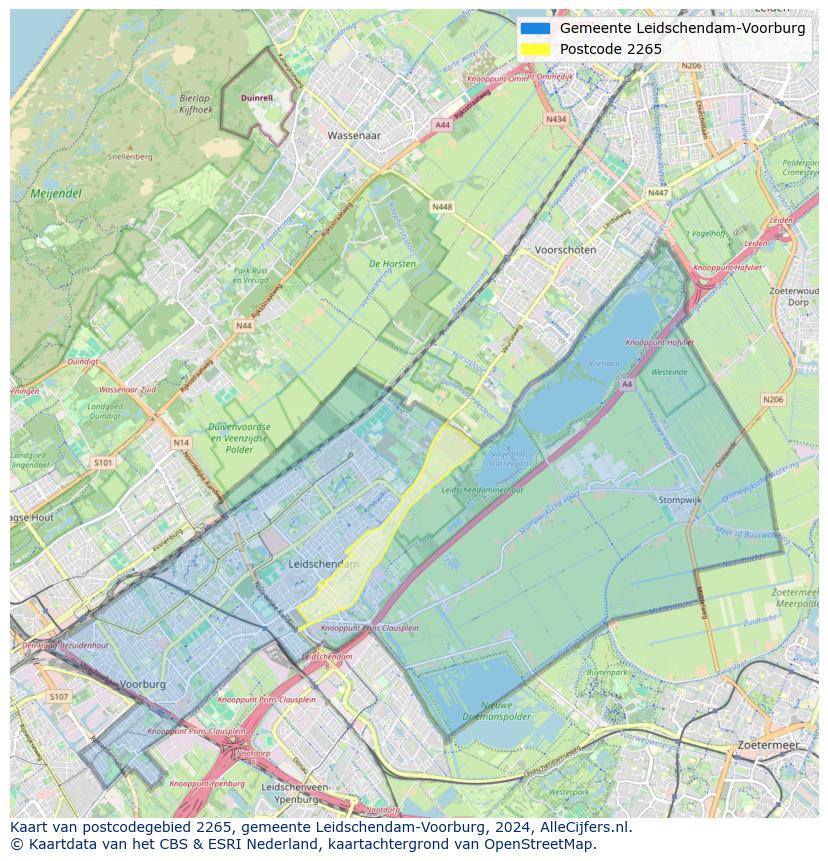 Postcode kaart 2265