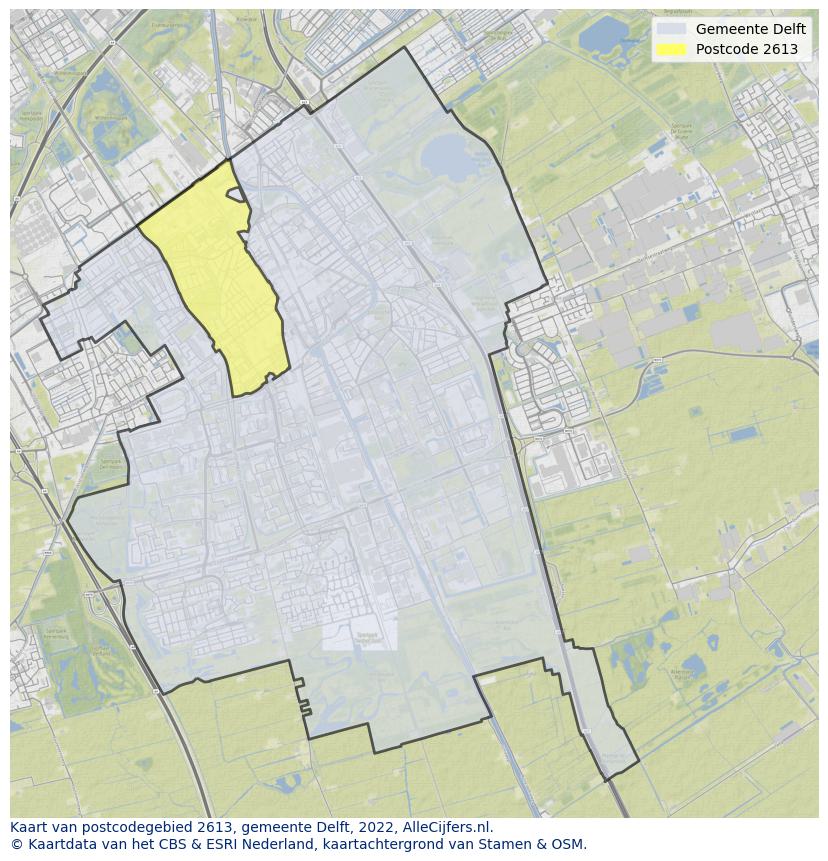 Postcode kaart 2613