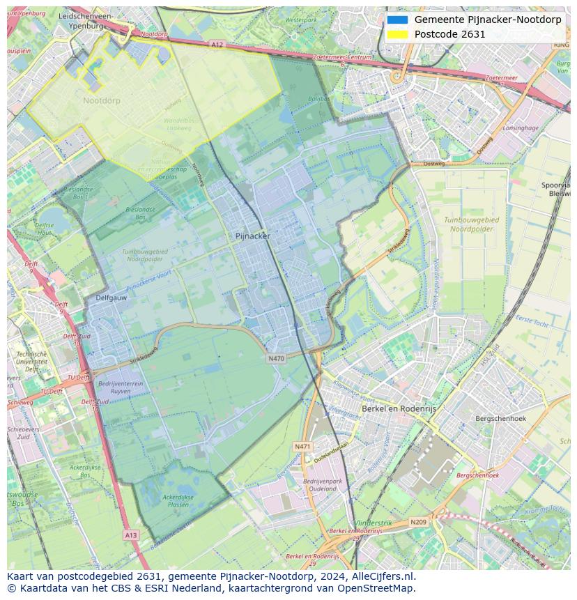 Postcode kaart 2631