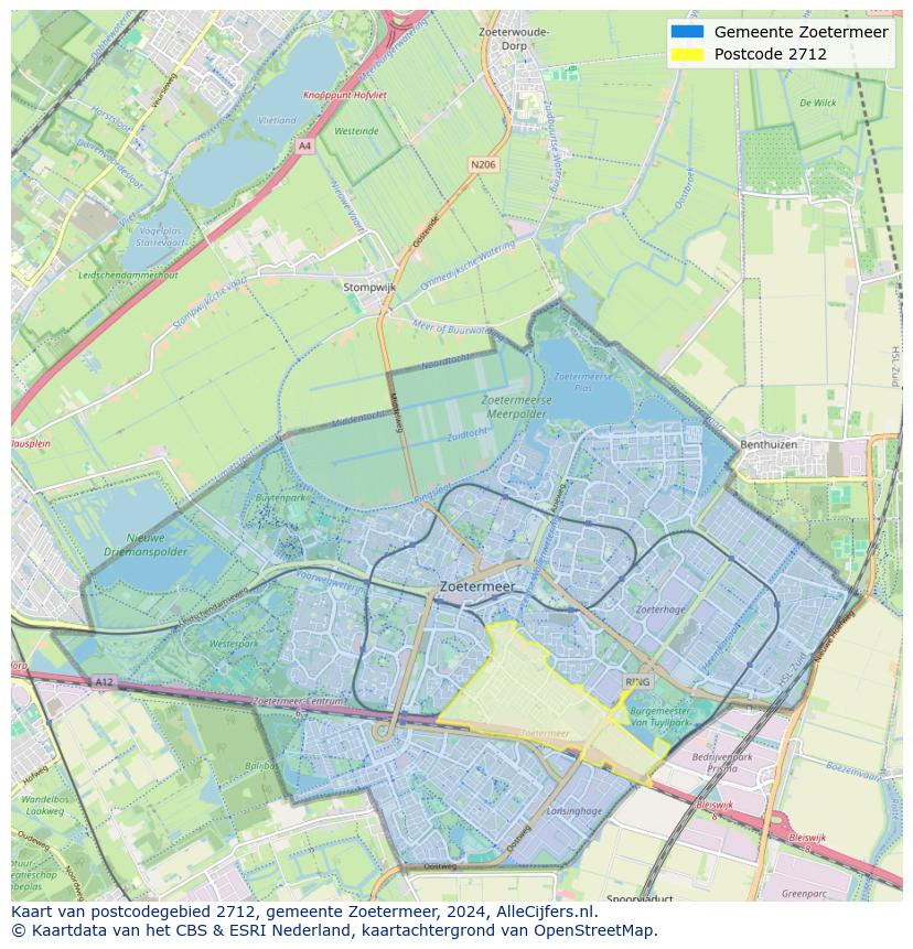 Postcode kaart 2712