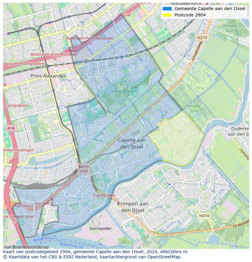 Postcode kaart 2904