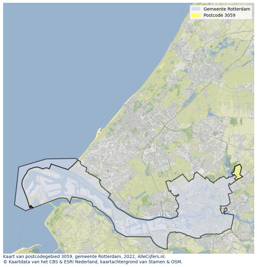 Postcode kaart 3059