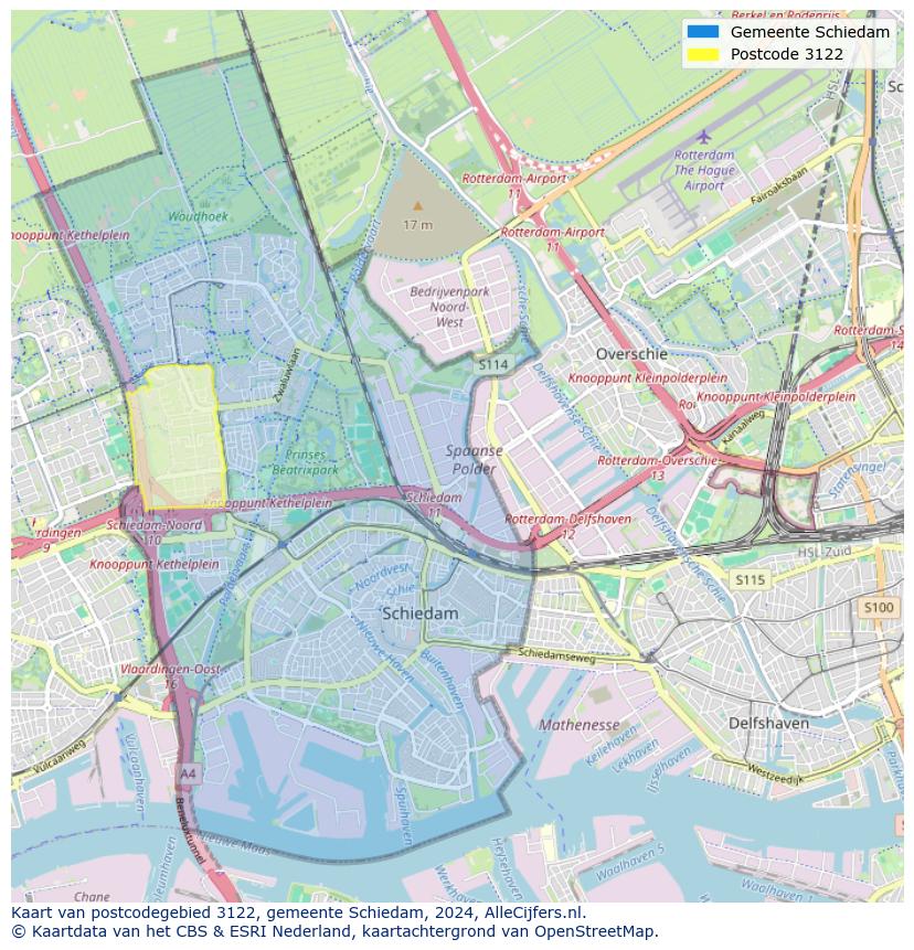 Postcode kaart 3122