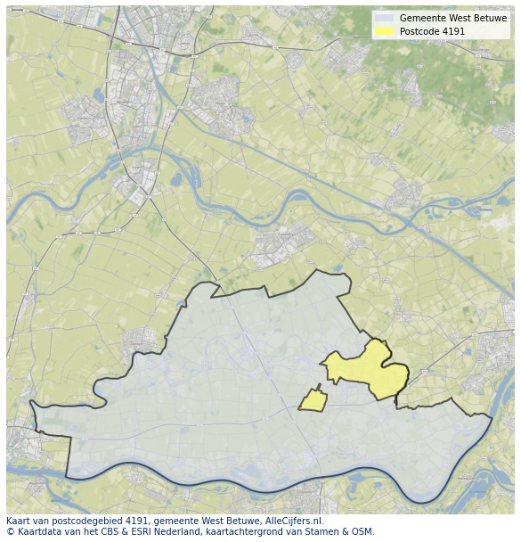 Postcode kaart 4191