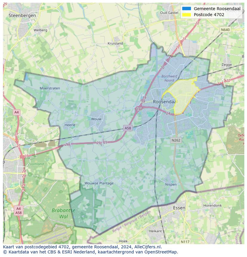 Postcode kaart 4702