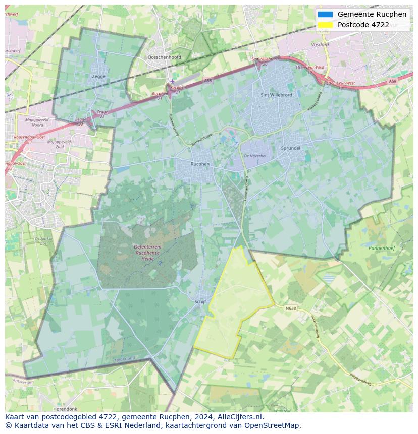 Postcode kaart 4722