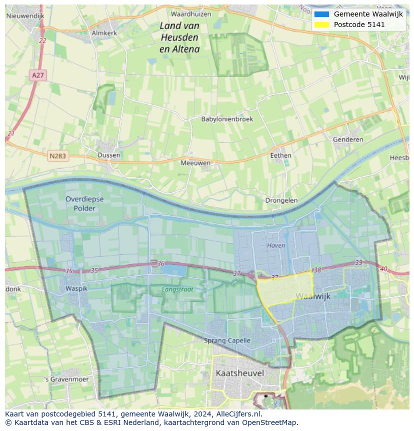 Postcode kaart 5141