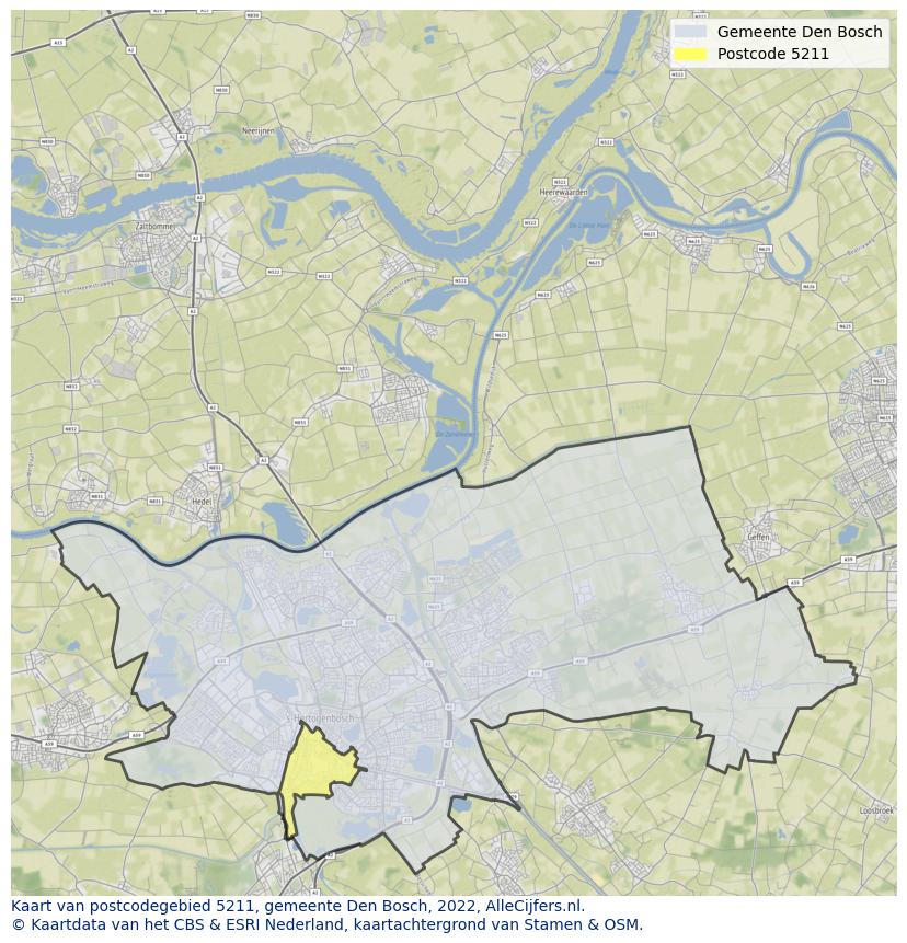 Postcode kaart 5211