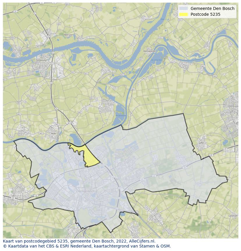 Postcode kaart 5235