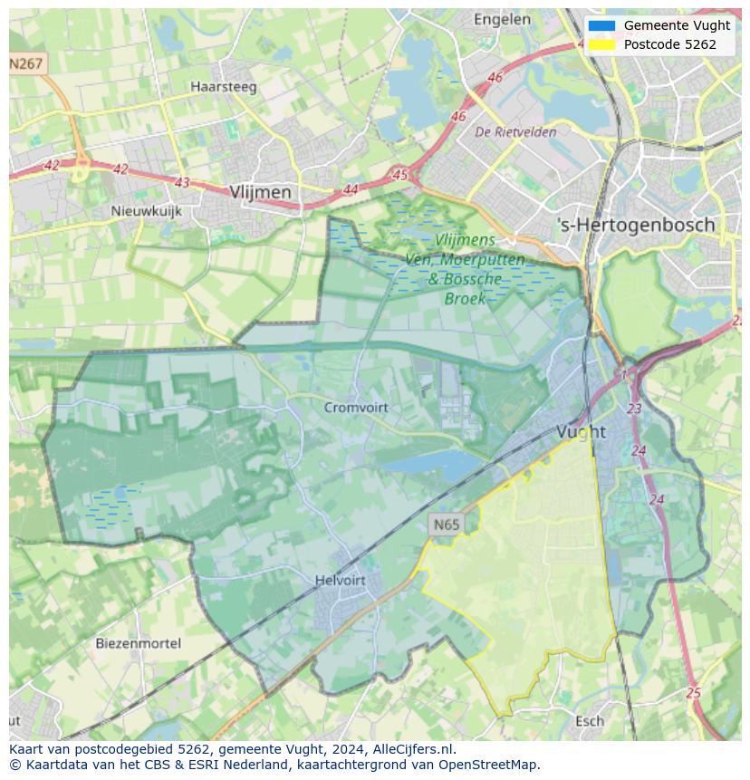 Postcode kaart 5262