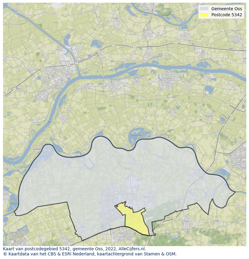 Postcode kaart 5342