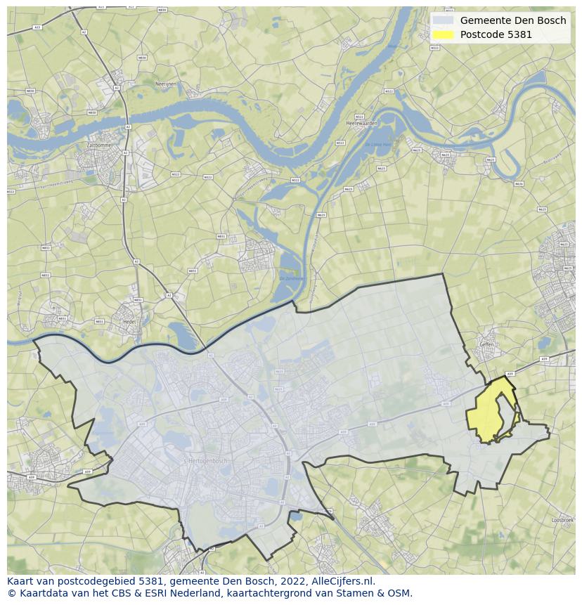 Postcode kaart 5381