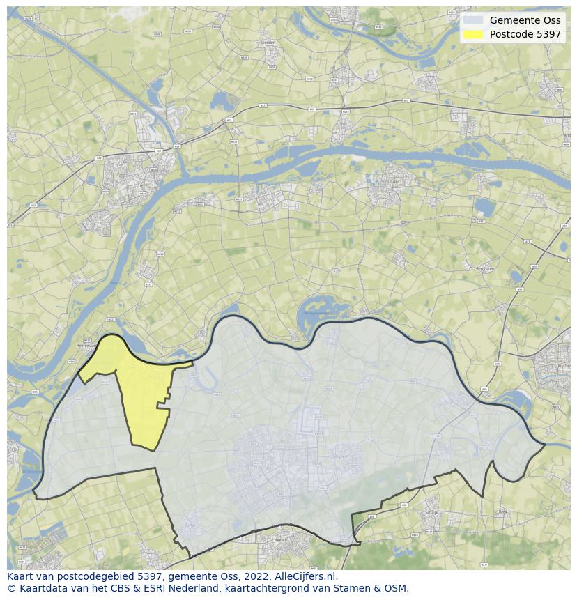 Postcode kaart 5397