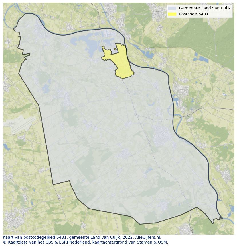 Postcode kaart 5431