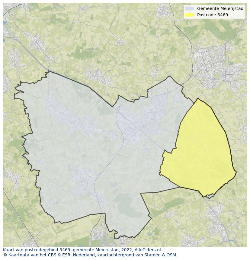 Postcode kaart 5469