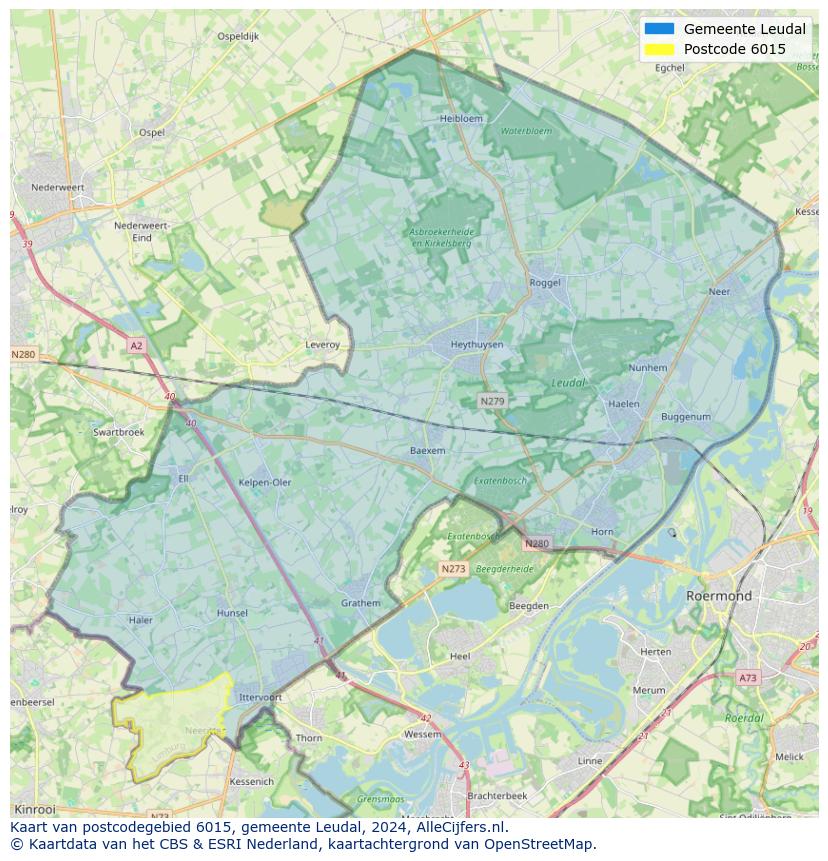 Postcode kaart 6015