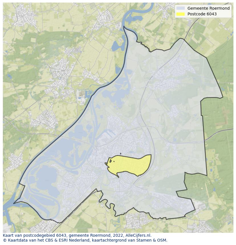 Postcode kaart 6043