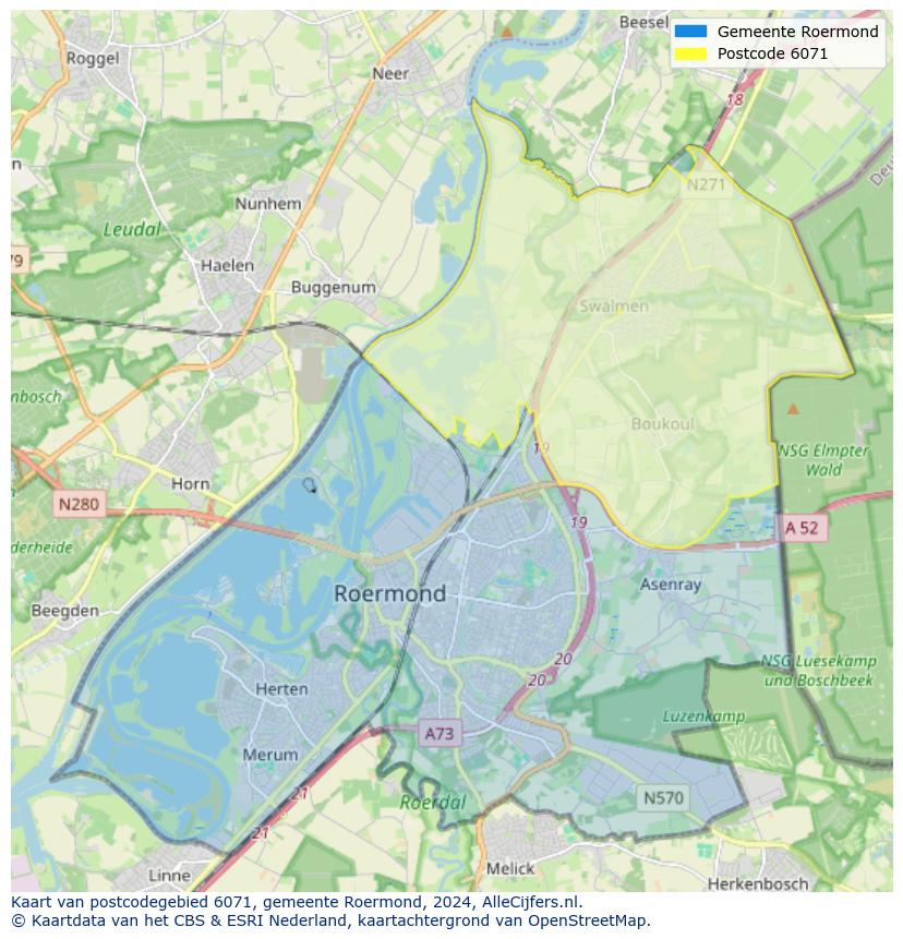 Postcode kaart 6071