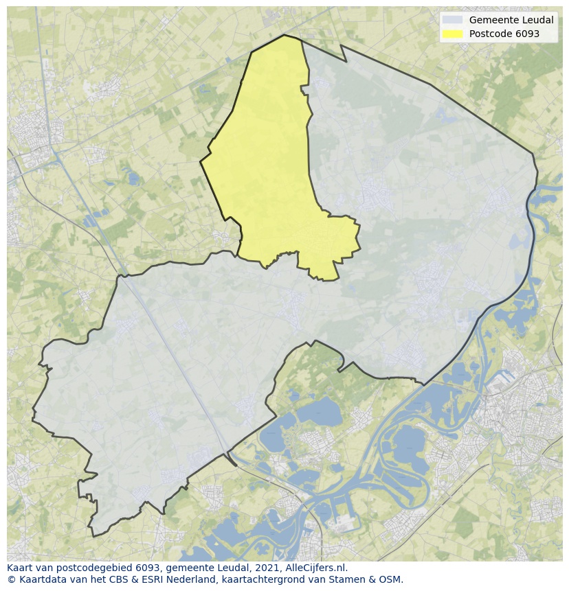 Postcode kaart 6093