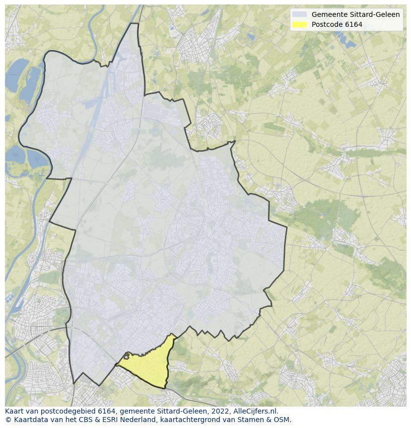 Postcode kaart 6164