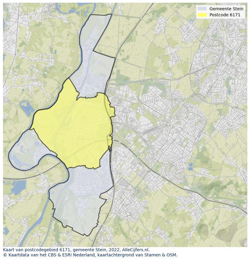 Postcode kaart 6171