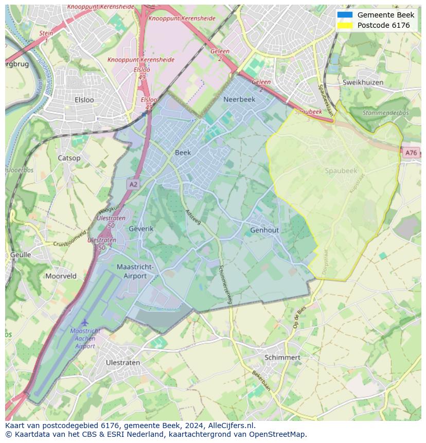 Postcode kaart 6176