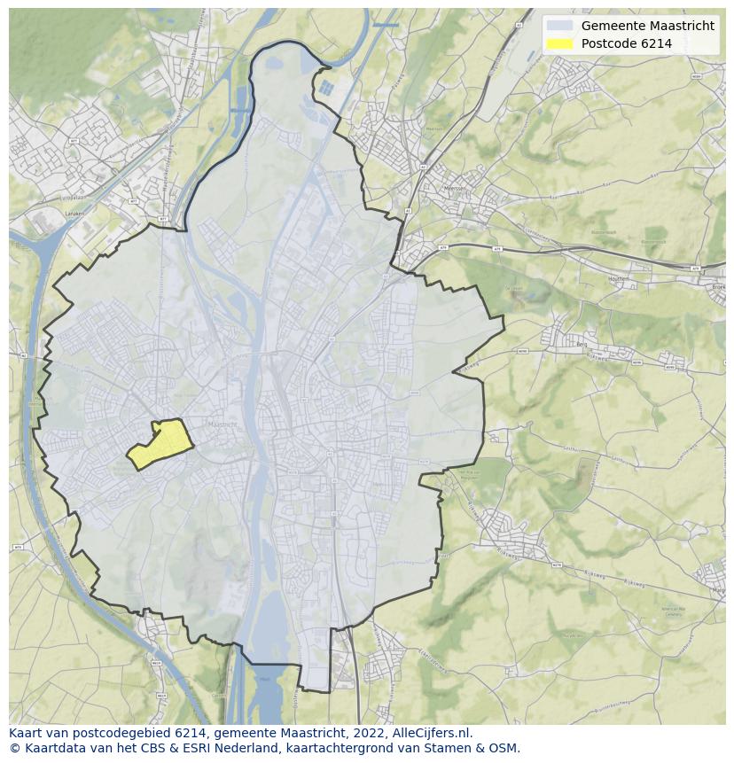 Postcode kaart 6214