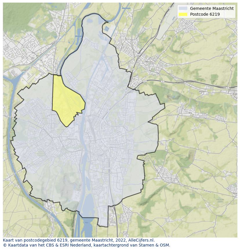 Postcode kaart 6219