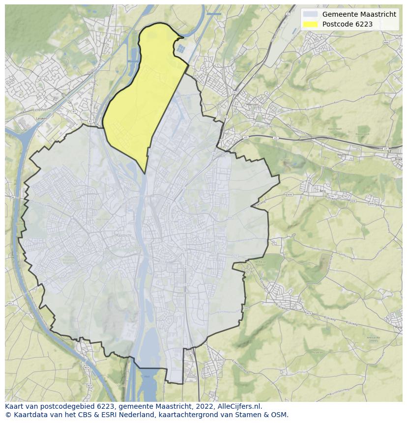 Postcode kaart 6223