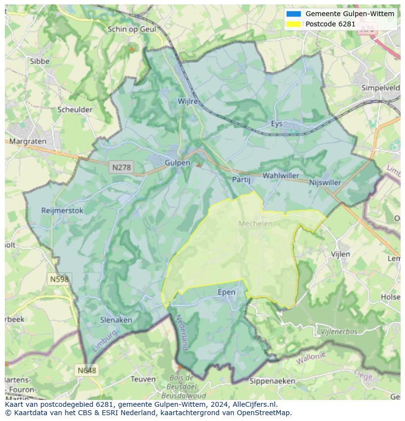 Postcode kaart 6281