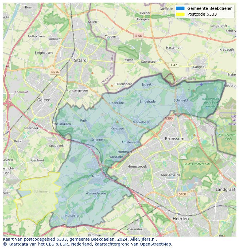 Postcode kaart 6333