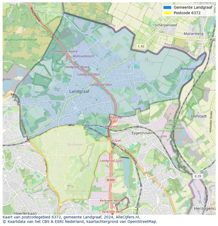 Postcode kaart 6372