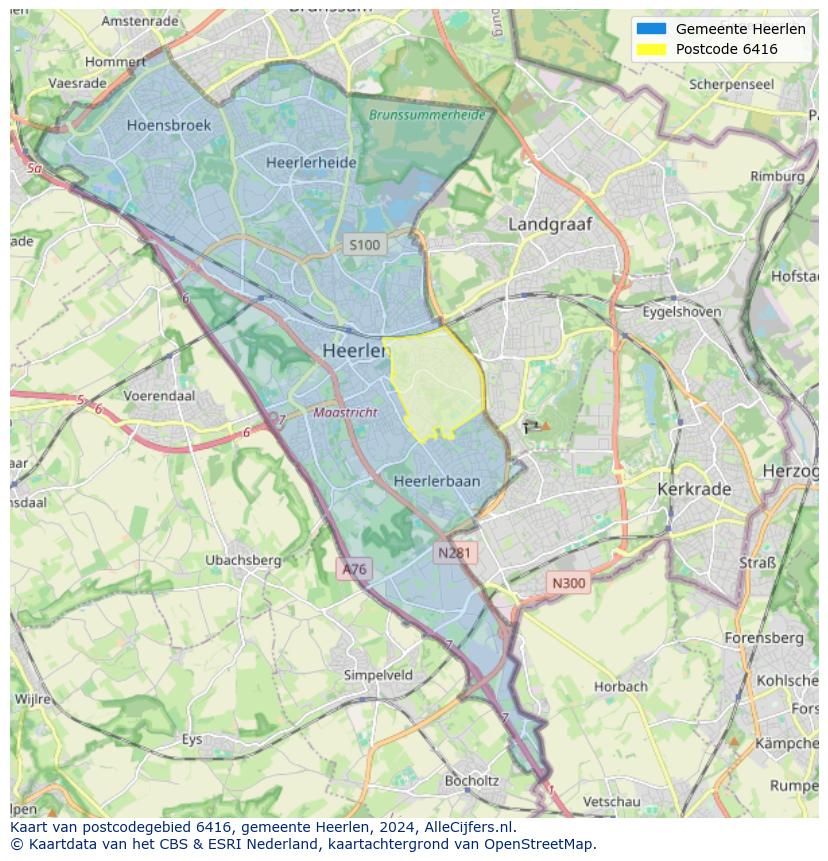 Postcode kaart 6416