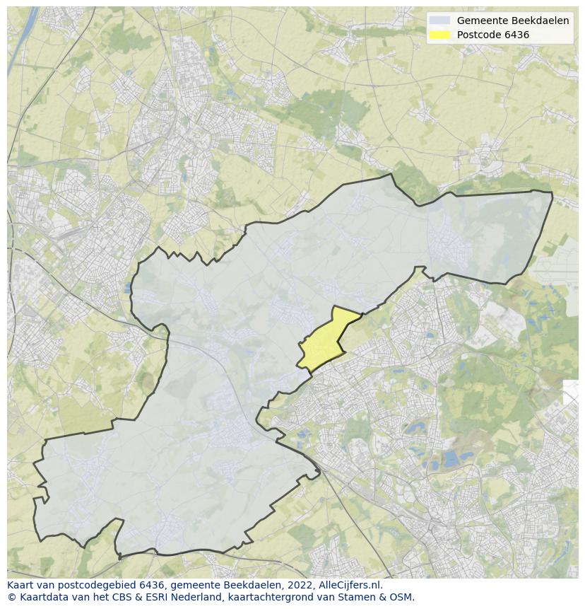 Postcode kaart 6436