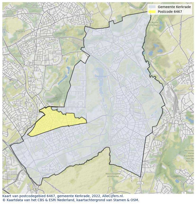 Postcode kaart 6467