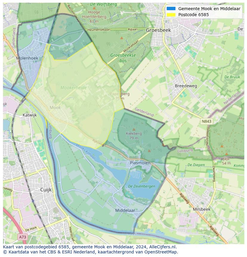 Postcode kaart 6585