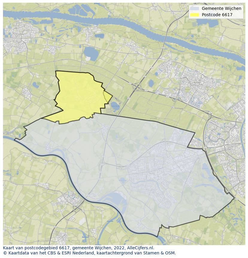 Postcode kaart 6617