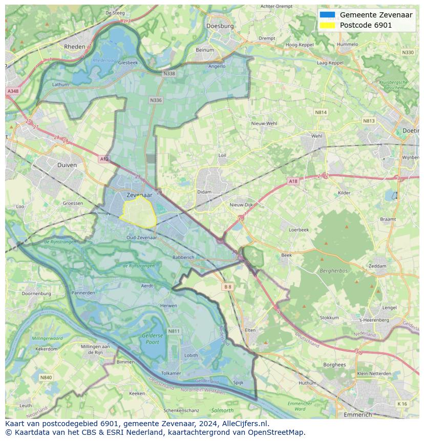 Postcode kaart 6901